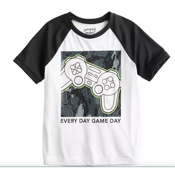 Boys 4T SS Jumping Beans® "Every Day Game Day" Raglan Tee NWT - Picture 1 of 1